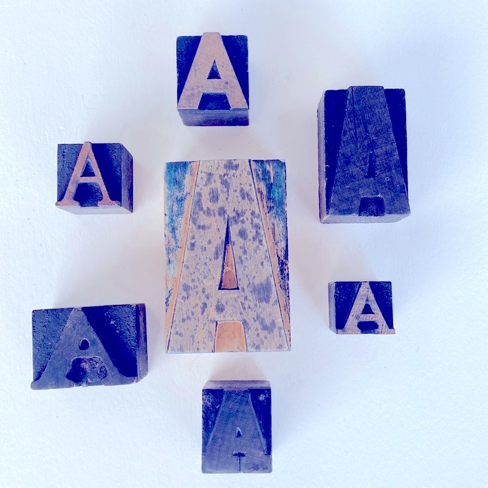 Authentic printers Wood Type